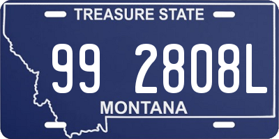 MT license plate 992808L