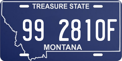 MT license plate 992810F