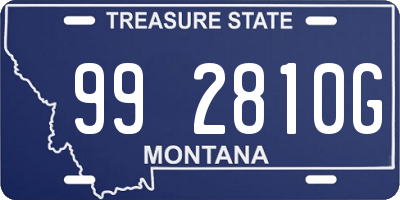 MT license plate 992810G