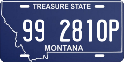 MT license plate 992810P