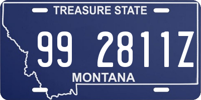 MT license plate 992811Z