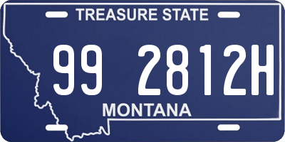 MT license plate 992812H