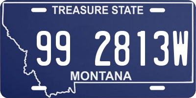 MT license plate 992813W