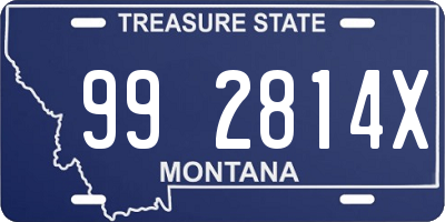 MT license plate 992814X