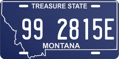 MT license plate 992815E