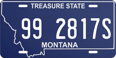 MT license plate 992817S