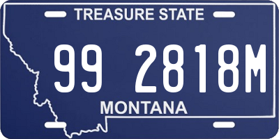 MT license plate 992818M