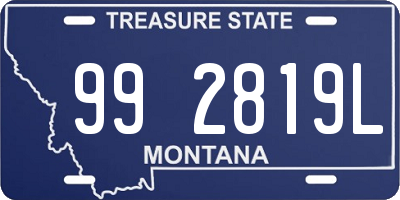 MT license plate 992819L