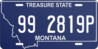 MT license plate 992819P