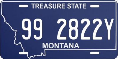 MT license plate 992822Y