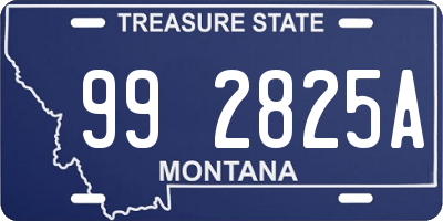 MT license plate 992825A