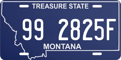 MT license plate 992825F