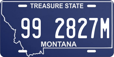 MT license plate 992827M