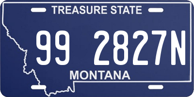 MT license plate 992827N