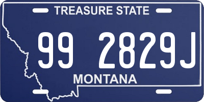 MT license plate 992829J