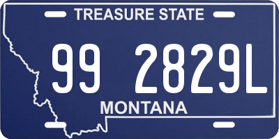 MT license plate 992829L