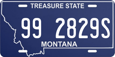 MT license plate 992829S