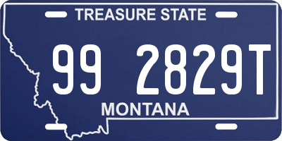 MT license plate 992829T