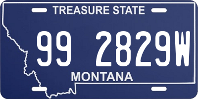 MT license plate 992829W