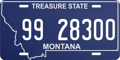 MT license plate 992830O