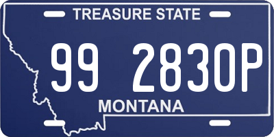 MT license plate 992830P