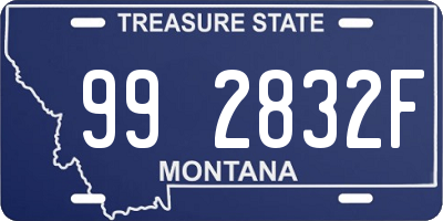 MT license plate 992832F