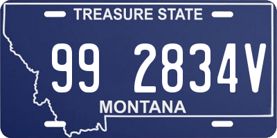 MT license plate 992834V