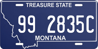 MT license plate 992835C