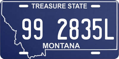 MT license plate 992835L