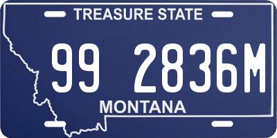 MT license plate 992836M