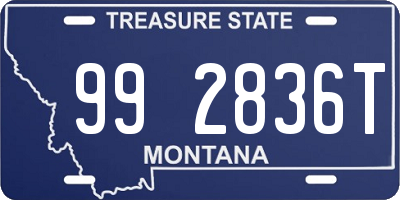 MT license plate 992836T