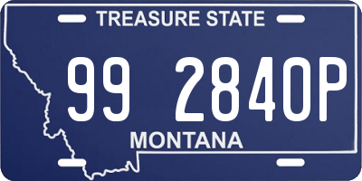 MT license plate 992840P