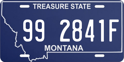 MT license plate 992841F