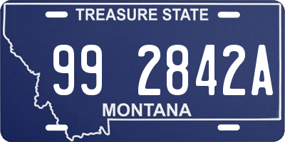 MT license plate 992842A