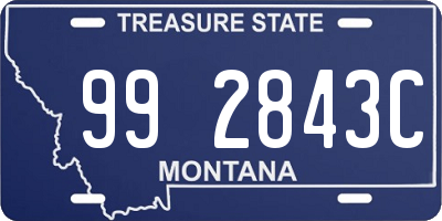 MT license plate 992843C