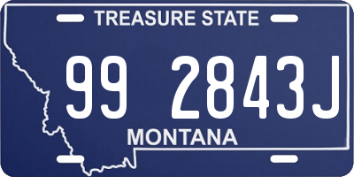 MT license plate 992843J