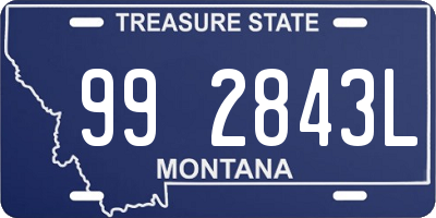 MT license plate 992843L