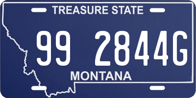 MT license plate 992844G