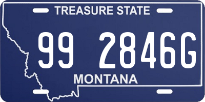 MT license plate 992846G