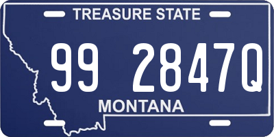 MT license plate 992847Q