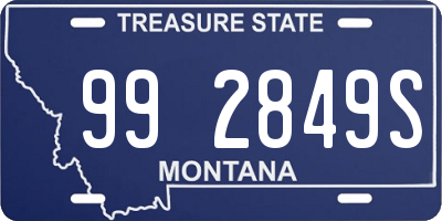 MT license plate 992849S