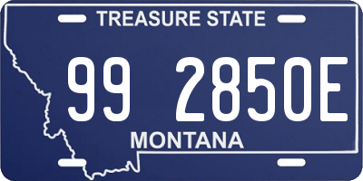 MT license plate 992850E