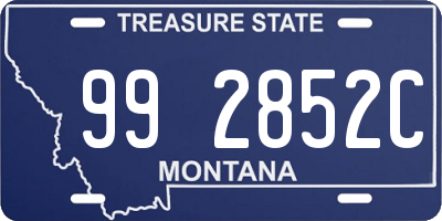 MT license plate 992852C