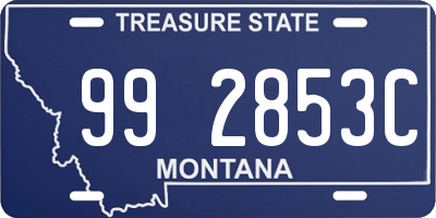 MT license plate 992853C