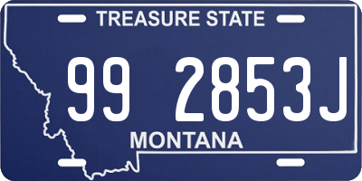 MT license plate 992853J