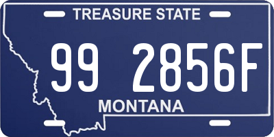 MT license plate 992856F