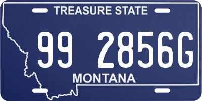 MT license plate 992856G