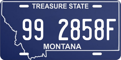 MT license plate 992858F