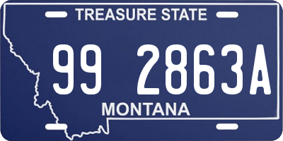 MT license plate 992863A