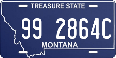 MT license plate 992864C